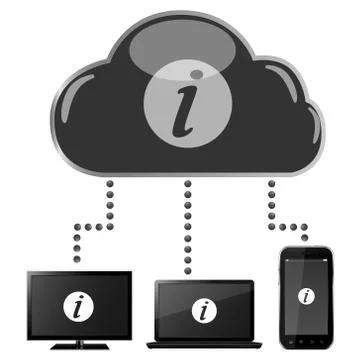 Cloud computing concept Stock Illustration