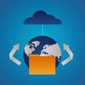 Cloud computing concept 스톡 일러스트