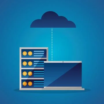 Cloud computing concept イラスト素材