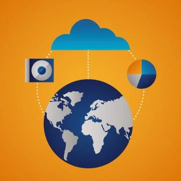 Cloud computing concept イラスト素材