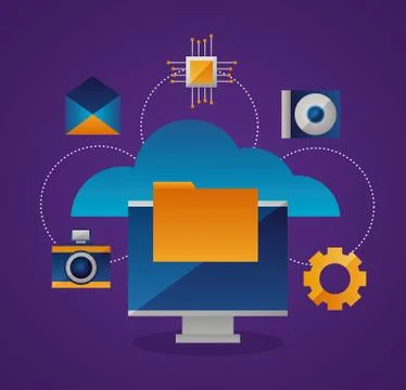 Cloud computing concept イラスト素材