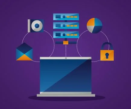 Cloud computing concept 스톡 일러스트