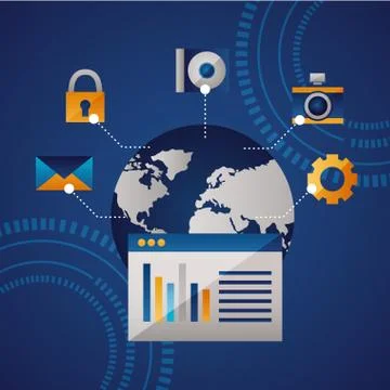 Cloud computing concept 库存插图