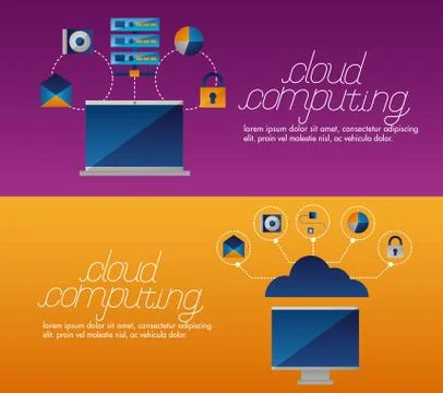 Cloud computing concept イラスト素材