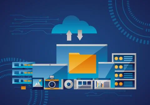 Cloud computing concept 스톡 일러스트