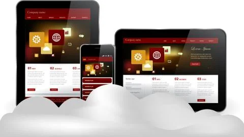 Cloud computing concept Stock Illustration