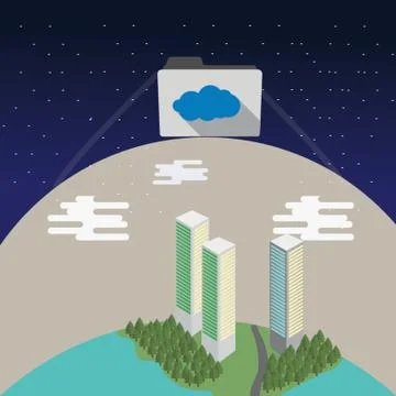 Cloud Computing Concept Stock Illustration