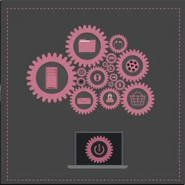 Cloud Computing Concept Illustrazione stock