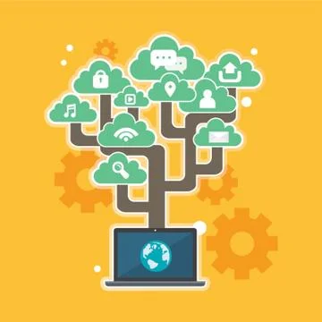 Cloud Computing Concept Stock Illustration