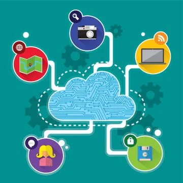 Cloud Computing Concept Stock Illustration