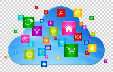 Cloud Computing concept 库存插图