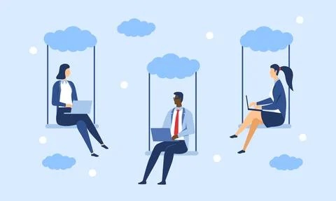 Cloud computing concept Illustrazione stock