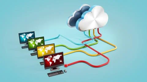 Cloud computing concept Illustrazione stock
