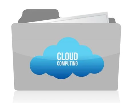 Cloud computing concept illustration design over white 스톡 일러스트