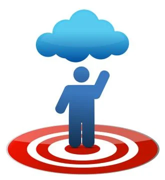 Cloud computing concept illustration design over a white background Stock Illustration