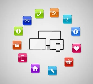 Cloud Computing Concept  Illustration Stock Illustration