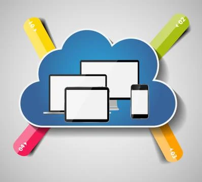 Cloud Computing Concept  Illustration Stock Illustration