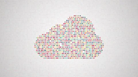 Cloud computing concept illustration from sets of symbols of mod 스톡 일러스트