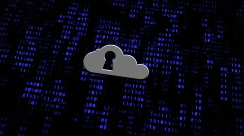Cloud Computing Concept Keyhole Digital Wall Stock Footage 46123203