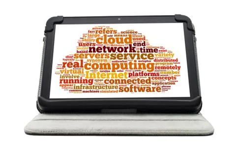 Cloud computing concept on a mobile device Foto stock