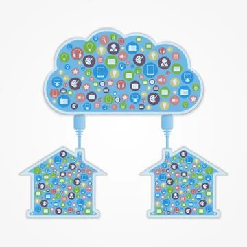 Cloud computing concept. Modern design template. Vector illustration Illustrazione stock