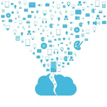 Cloud computing concept. Modern design template. Vector illustration Stock Illustration