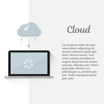 Cloud computing concept. Modern vector illustration design. Transmission and Stock Illustration
