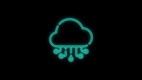 Cloud computing concept motion graphic showing digital network connections .. Stock Footage 345549436