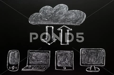 Cloud computing concept Stock Photos