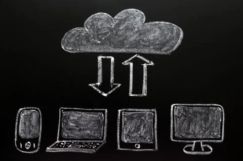 Cloud computing concept 写真素材