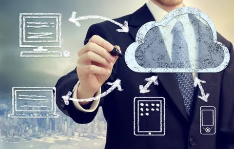 Cloud computing concept Stock Photos