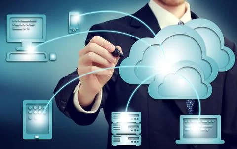 Cloud computing concept Stock Photos
