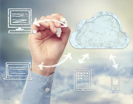 Cloud computing concept Stock Photos