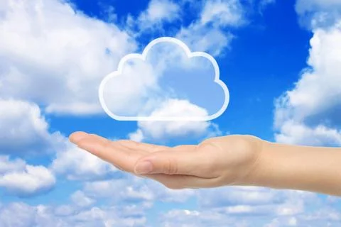 Cloud computing concept . Stock Photos