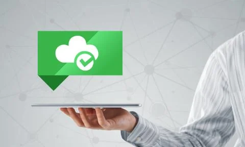 Cloud computing concept Stockfoto's