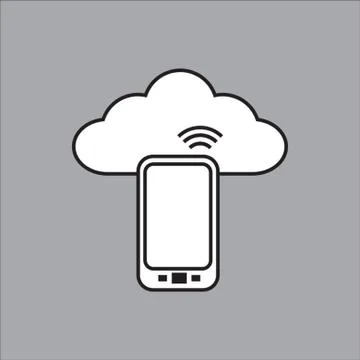 Cloud Computing Concept With Smartphone Stock Illustration