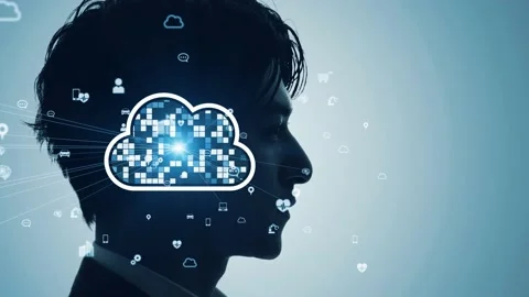 Cloud computing concept. Software as a Service. SaaS. Communication network. Stock Footage 139390282