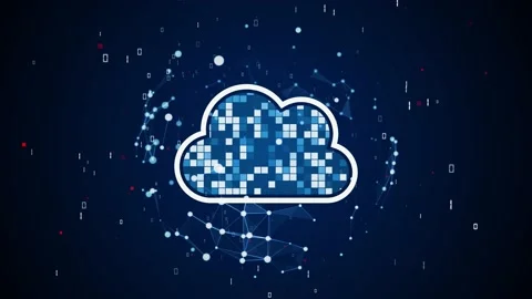 Cloud computing concept. Software as a Service. SaaS. Communication network. Stock Footage 161064845