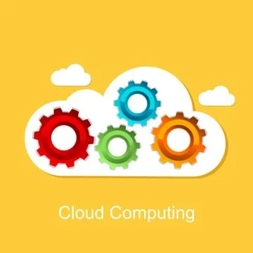 Cloud computing concept. Technology background. Stock Illustration