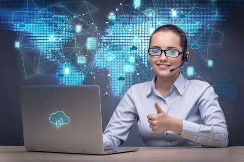 Cloud computing concept in technology collage 스톡 사진