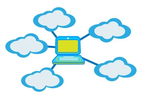 Cloud computing concept vector Stockillustratie