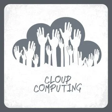 Cloud computing concept. vector. Stock Illustration