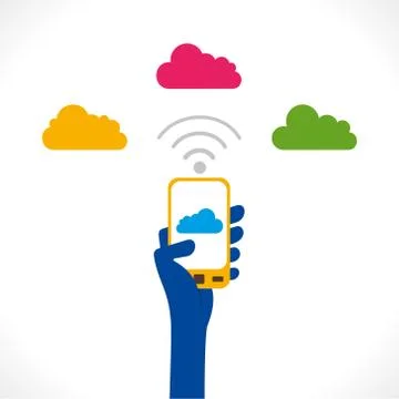 Cloud computing concept vector Illustrazione stock
