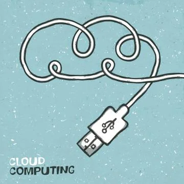 Cloud computing concept, vector illustration. eps10 Illustrazione stock
