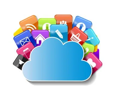 Cloud Computing Concept Vector Illustration Stockillustratie