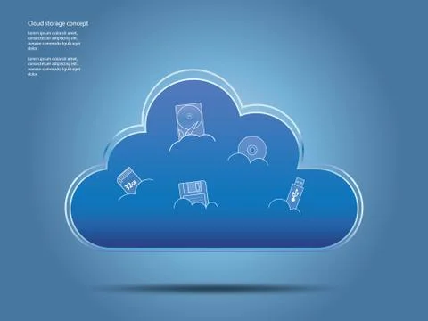 Cloud computing concept vector illustration イラスト素材