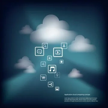 Cloud computing concept vector illustration イラスト素材
