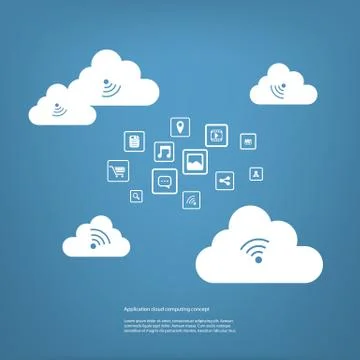 Cloud computing concept vector illustration Stock Illustration