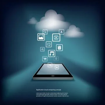 Cloud computing concept vector illustration Stock Illustration