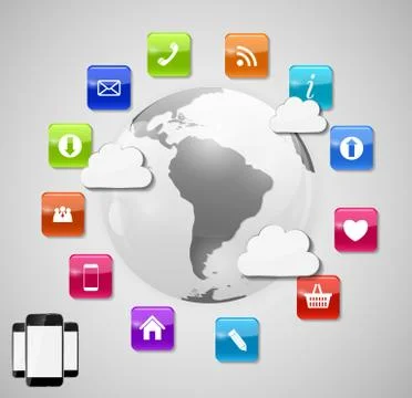 Cloud Computing Concept Vector Illustration Illustrazione stock